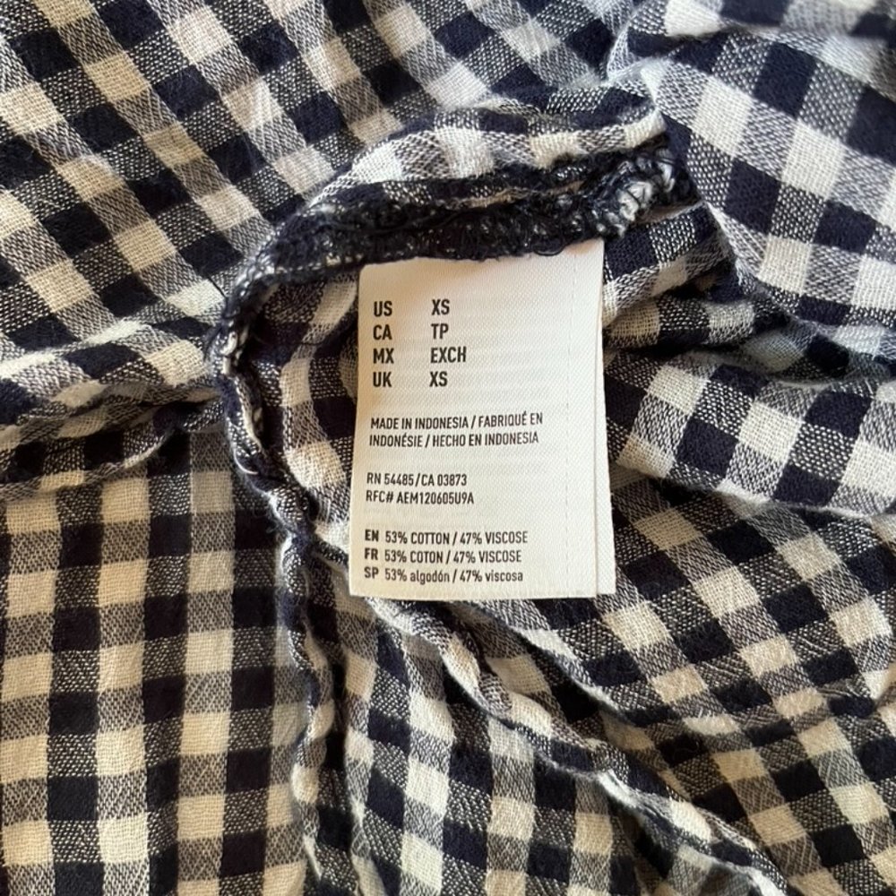 American Eagle Button Down Gingham Check Shirt - … - image 3